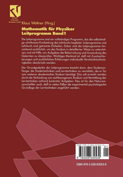 Produktbild: Mathematik f&uuml;r Physiker