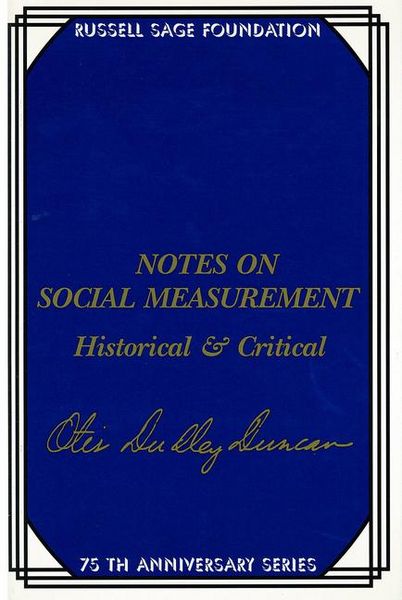 Produktbild: Notes on Social Measurement