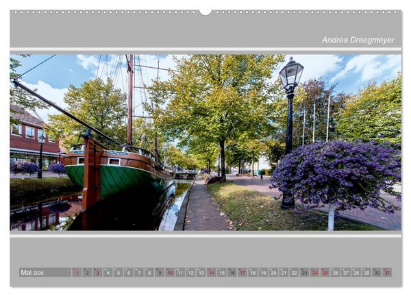 Produktbild: Papenburg-Panorama (hochwertiger Premium Wandkalender 2026 DIN A2 quer), Kunstdruck in Hochglanz