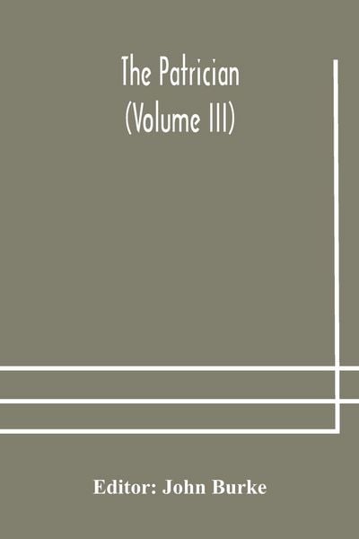 Produktbild: The Patrician (Volume Iii)