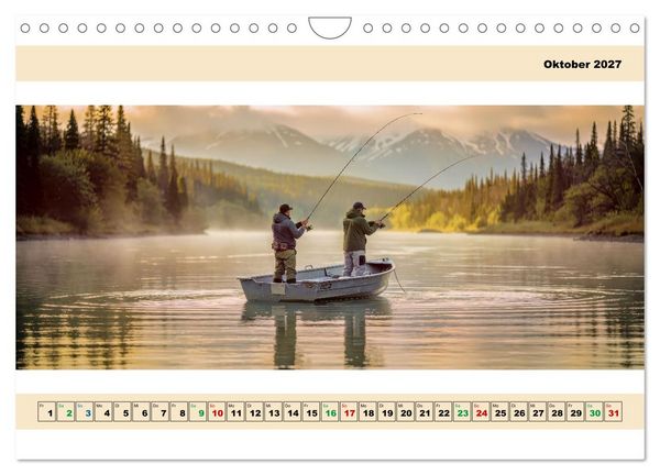 Produktbild: Alaska - Angeln auf Lachs - Panorama (Wandkalender 2027 DIN A4 quer), CALVENDO Monatskalender
