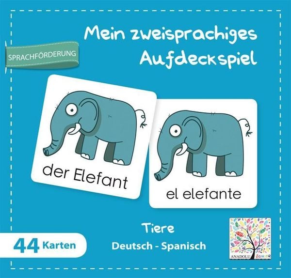 Produktbild: Mein zweisprachiges Aufdeckspiel, Tiere Deutsch-Spanisch (Kinderspiel)