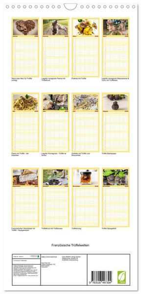 Produktbild: Familienplaner 2026 - Franz&ouml;sische Tr&uuml;ffelwelten mit 5 Spalten (Wandkalender, 21 x 45 cm) CALVENDO