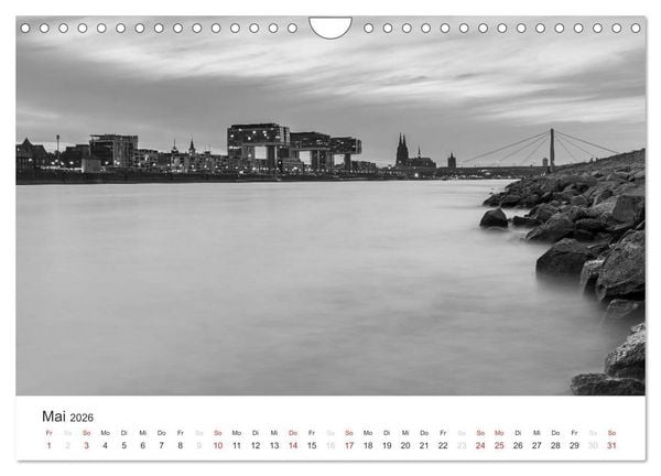Produktbild: K&ouml;ln - monochrome Ansichten (Wandkalender 2026 DIN A4 quer), CALVENDO Monatskalender