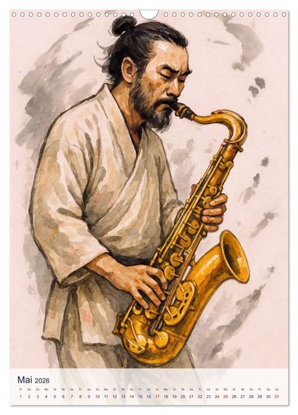 Produktbild: Saxophonisten. Eine Hommage an die Magie des Saxophons (Wandkalender 2026 DIN A3 hoch), CALVENDO Monatskalender