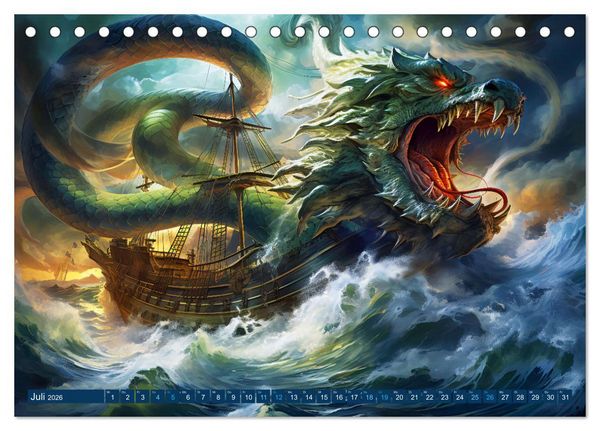 Produktbild: Seemannsgarn - Mythen, Legenden und Geschichten der Seefahrer (Tischkalender 2026 DIN A5 quer), CALVENDO Monatskalender