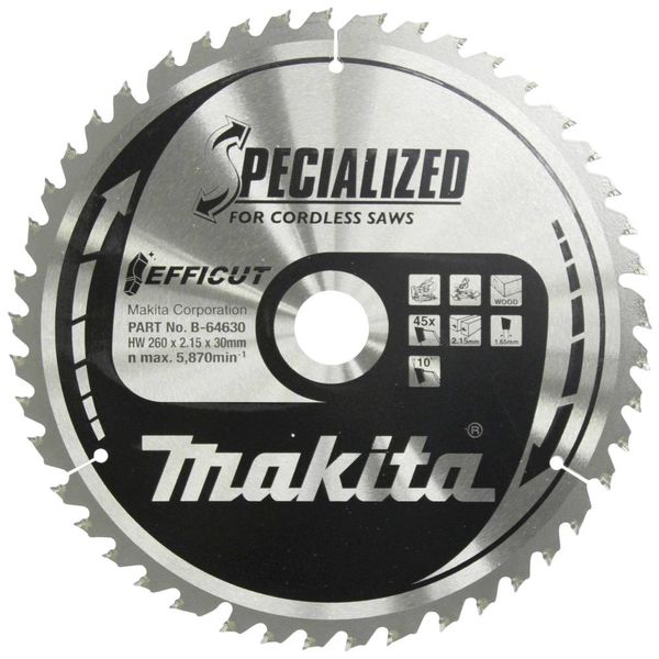Produktbild: Makita B-64630 Kreiss&auml;geblatt 260 x 30 x 2.15mm Z&auml;hneanzahl: 45 1St.