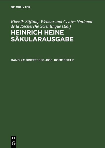 Produktbild: Briefe 1850&ndash;1856. Kommentar