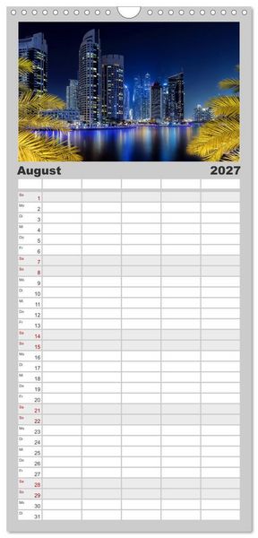 Produktbild: Familienplaner 2027 - Dubai - Das achte Weltwunder mit 5 Spalten (Wandkalender, 21 x 45 cm) CALVENDO