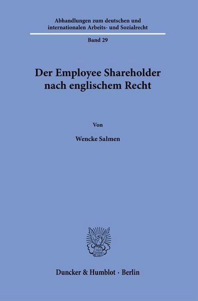 Produktbild: Der Employee Shareholder nach englischem Recht