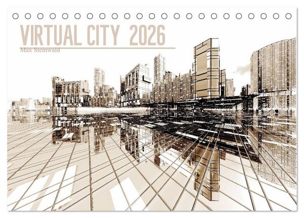 Produktbild: VIRTUAL CITY 2026 CH-Version (Tischkalender 2026 DIN A5 quer), CALVENDO Monatskalender