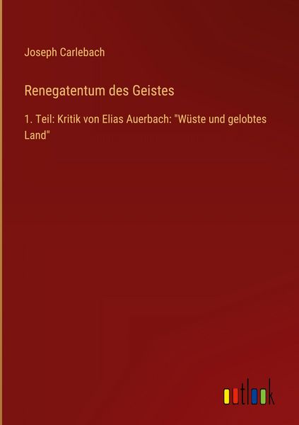 Produktbild: Renegatentum des Geistes