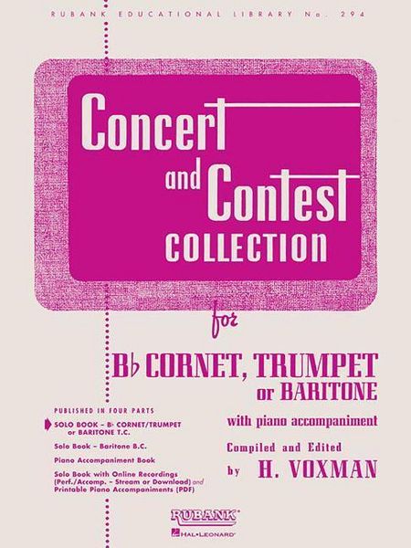 Produktbild: Concert and Contest Collection For B Flat Cornet, Trumpet, or