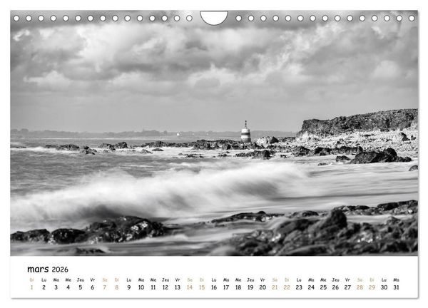 Produktbild: Terres de contraste &ndash; Une ann&eacute;e en monochrome (Calendrier mural 2026 DIN A4 vertical), CALVENDO calendrier mensuel