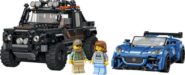 Produktbild: LEGO Speed Champions 77264 Jaguar Project 7 & Land Rover Defender, Spielzeugautos f&uuml;r Kinder