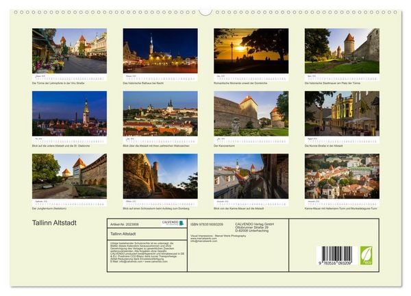 Produktbild: Tallinn Altstadt (hochwertiger Premium Wandkalender 2026 DIN A2 quer), Kunstdruck in Hochglanz