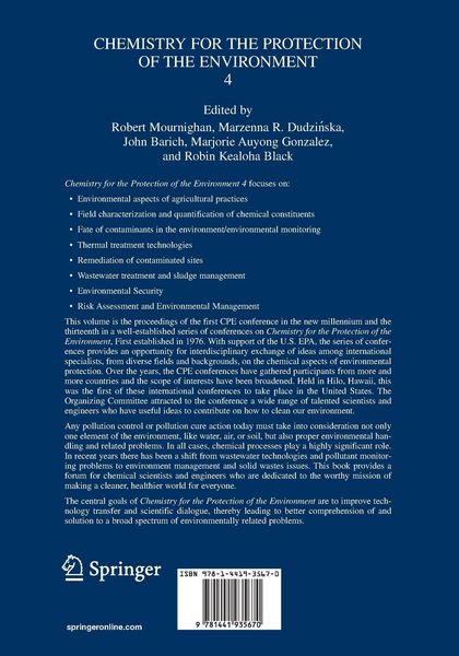 Produktbild: Chemistry for the Protection of the Environment 4