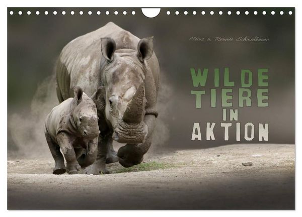 Produktbild: WILDE TIERE IN AKTION (Wandkalender 2027 DIN A4 quer), CALVENDO Monatskalender