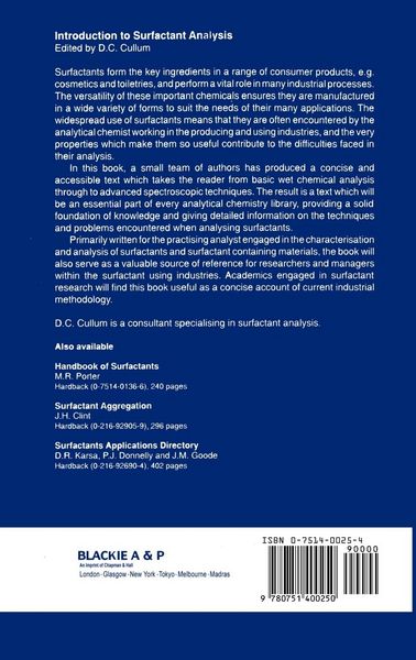 Produktbild: Introduction to Surfactant Analysis