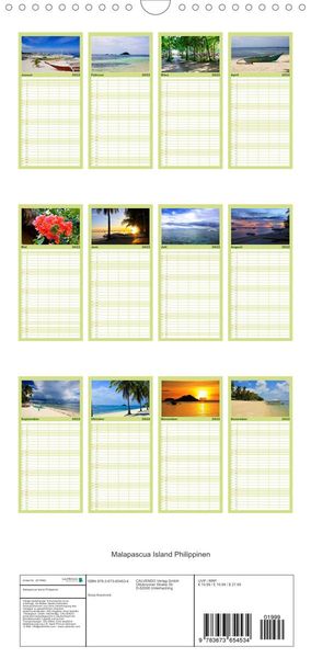 Produktbild: Familienplaner Malapascua Island Philippinen (Wandkalender 2022 , 21 cm x 45 cm, hoch)