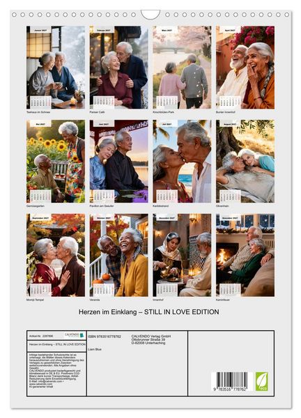 Produktbild: Herzen im Einklang &ndash; STILL IN LOVE EDITION (Wandkalender 2027 DIN A3 hoch), CALVENDO Monatskalender