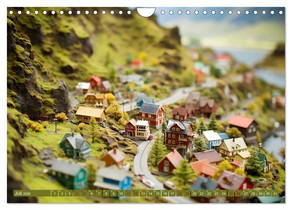 Produktbild: Miniaturwelt Inseln (Wandkalender 2026 DIN A4 quer), CALVENDO Monatskalender