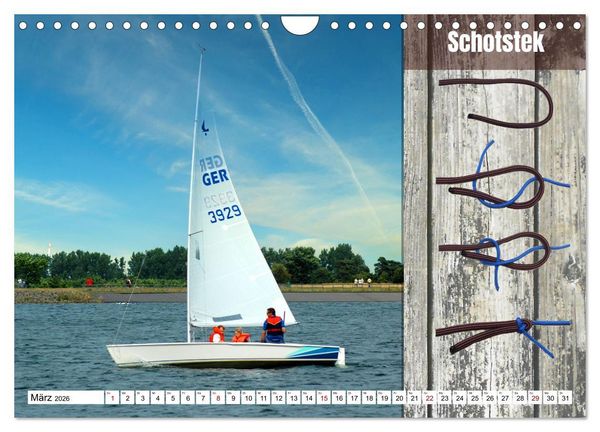 Produktbild: Schnittige Jollen - wichtige Knoten (Wandkalender 2026 DIN A4 quer), CALVENDO Monatskalender