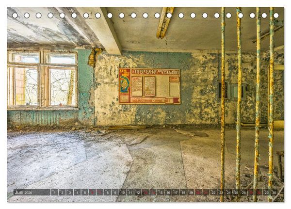 Produktbild: Tschernobyl - Die Sperrzone um das Atomkraftwerk (Tischkalender 2026 DIN A5 quer), CALVENDO Monatskalender