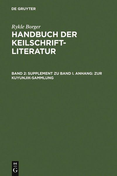 Produktbild: Supplement zu Band I. Anhang: Zur Kuyunjik-Sammlung