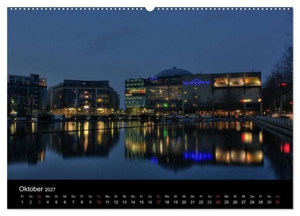 Produktbild: K&ouml;ln bei Nacht (hochwertiger Premium Wandkalender 2027 DIN A2 quer), Kunstdruck in Hochglanz