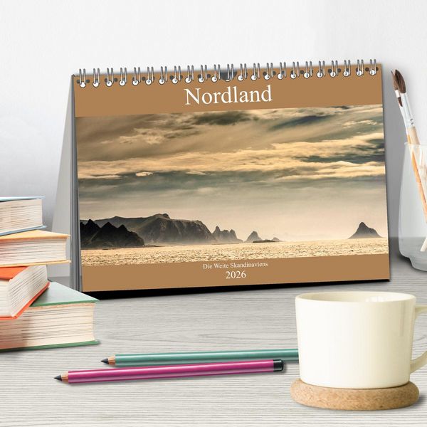 Produktbild: Nordland &ndash; Die Weite Skandinaviens (Tischkalender 2026 DIN A5 quer), CALVENDO Monatskalender