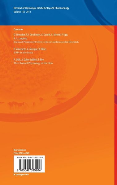 Produktbild: Reviews of Physiology, Biochemistry and Pharmacology, Vol. 163