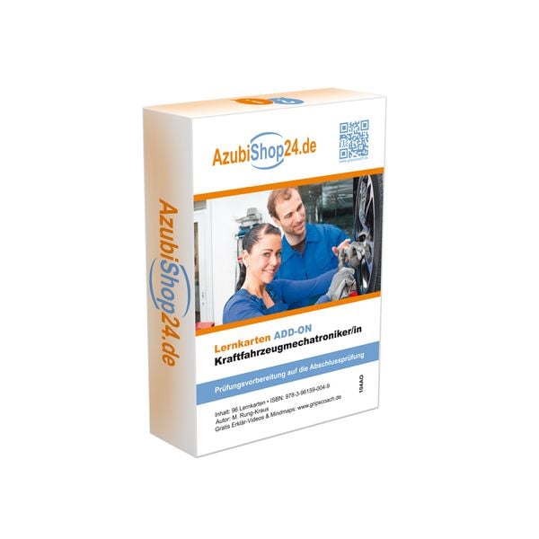 Produktbild: Azubishop24.de Add-on-Lernkarten Kraftfahrzeugmechatroniker Trainingskarten