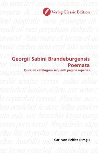 Produktbild: Georgii Sabini Brandeburgensis Poemata