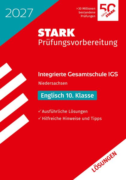 Produktbild: STARK L&ouml;sungen zu Englisch 10. Klasse - Integrierte Gesamtschule (IGS) 2027 Niedersachsen - Pr&uuml;fungsvorbereitung