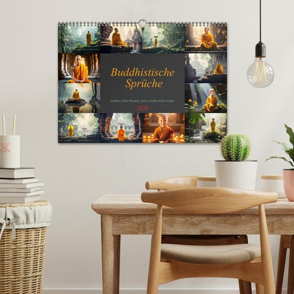 Produktbild: Buddhistische Spr&uuml;che (Wandkalender 2026 DIN A3 quer), CALVENDO Monatskalender