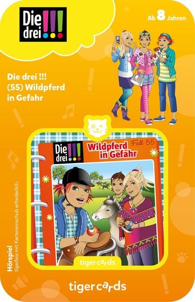 Produktbild: tigercard - Die drei !!! - Folge 55: Wildpferd in Gefahr