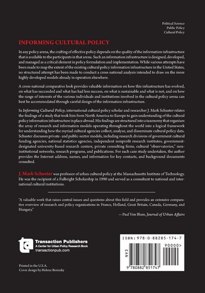 Produktbild: Informing Cultural Policy