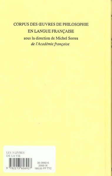 Produktbild: Les trois livres de la vie