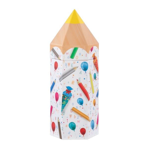 Produktbild: Idena Geschenkbox Stiftform Schult&uuml;te 10x27x9cm