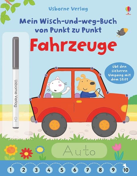 Mein Wisch-und-weg-Buch von Punkt zu Punkt: Fahrzeuge, Taschenbuch von Felicity Brooks, Usborne, 9781782328575