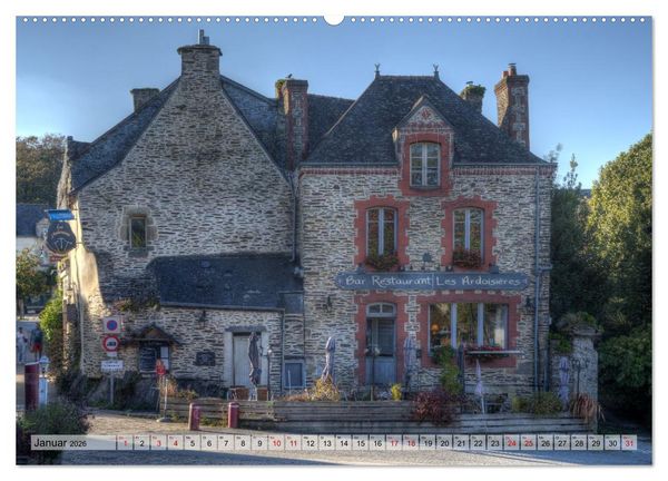 Produktbild: Rochefort-en-Terre, das Reiseziel in der Bretagne (hochwertiger Premium Wandkalender 2026 DIN A2 quer), Kunstdruck in Hochglanz