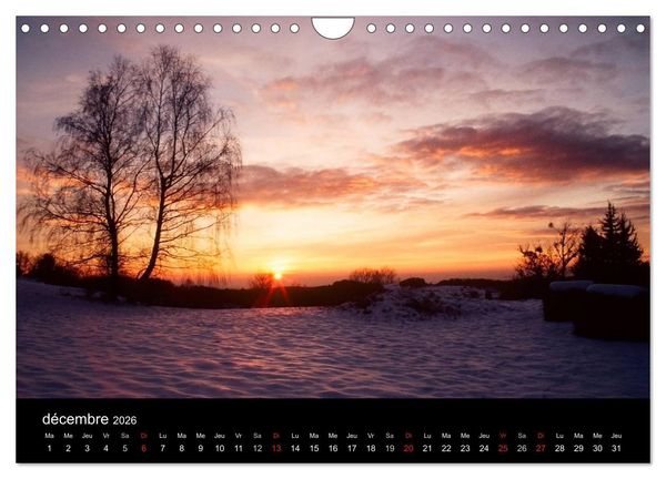 Produktbild: Couchers de soleil (Calendrier mural 2026 DIN A4 vertical), CALVENDO calendrier mensuel