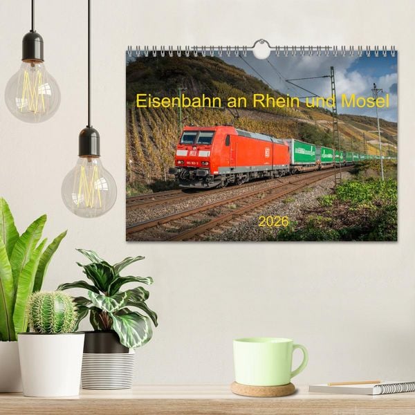 Produktbild: Eisenbahn an Rhein und Mosel 2026 (Wandkalender 2026 DIN A4 quer), CALVENDO Monatskalender