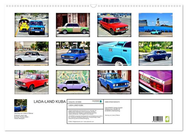 Produktbild: LADA-LAND KUBA (Wandkalender 2026 DIN A2 quer), CALVENDO Monatskalender