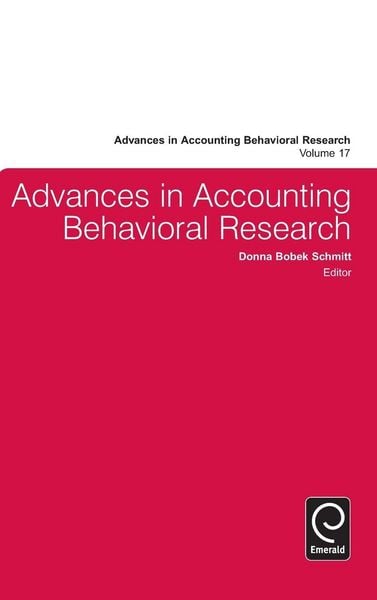 Produktbild: Advances in Accounting Behavioral Research