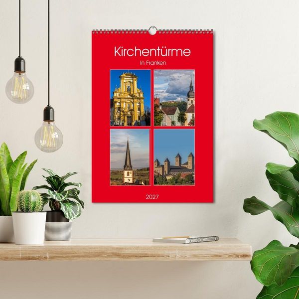 Produktbild: Kirchent&uuml;rme in Franken (Wandkalender 2027 DIN A3 hoch), CALVENDO Monatskalender