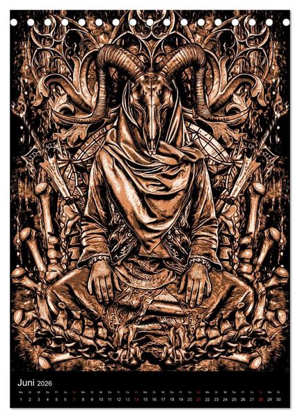 Produktbild: BLOODBOY/ HORROR ILLUSTRATION V1 (Tischkalender 2026 DIN A5 hoch), CALVENDO Monatskalender