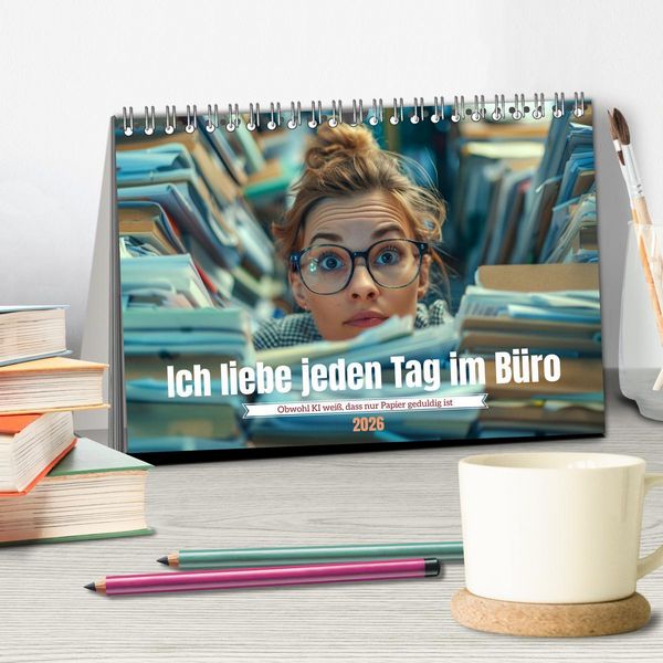 Produktbild: Ich liebe jeden Tag im B&uuml;ro (Tischkalender 2026 DIN A5 quer), CALVENDO Monatskalender
