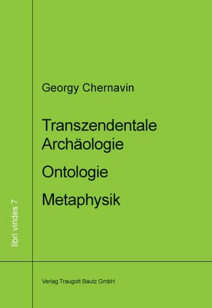 Produktbild: Transzendentale Arch&auml;ologie - Ontologie - Metaphysik